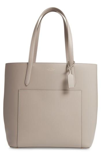Smythson Panama Leather Tote - Grey