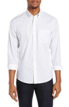Men's Nordstrom Men's Shop Regular Fit Non-iron Geo Print Sport Shirt - White