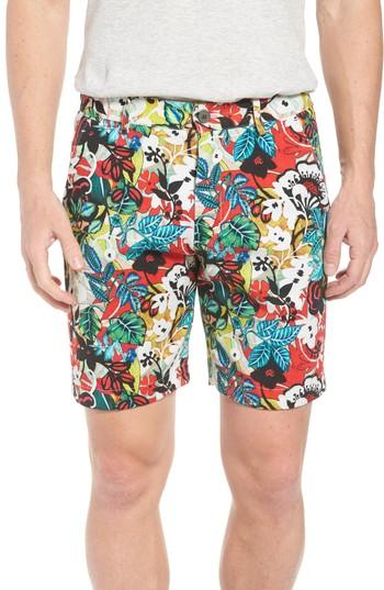 Men's Robert Graham Habana Classic Fit Woven Shorts - Red