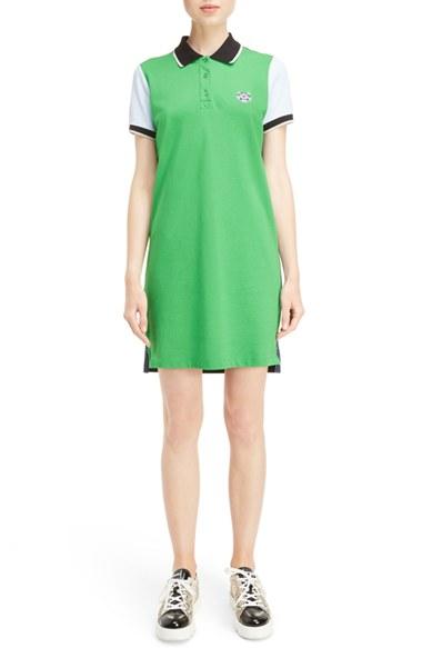Women's Kenzo Colorblock Cotton Pique Polo Dress