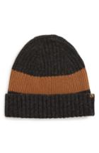 Men's Billy Reid Stripe Wool Beanie - Grey