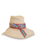 Women's Lola Hats First Aid Striped Band Straw Hat -