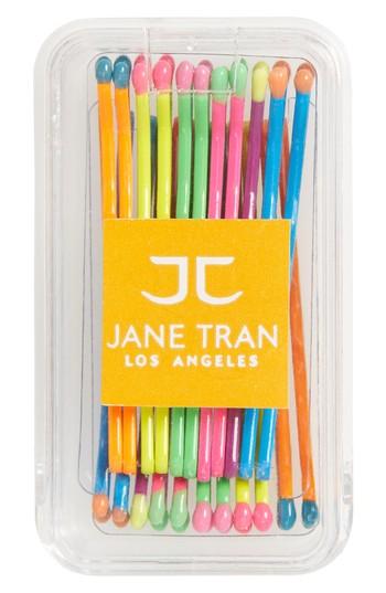 Jane Tran Neon Rainbow Matchsticks Set Of 20 Assorted Bobby Pins, Size - None