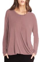 Women's Michael Stars Faux Wrap Top, Size - Pink