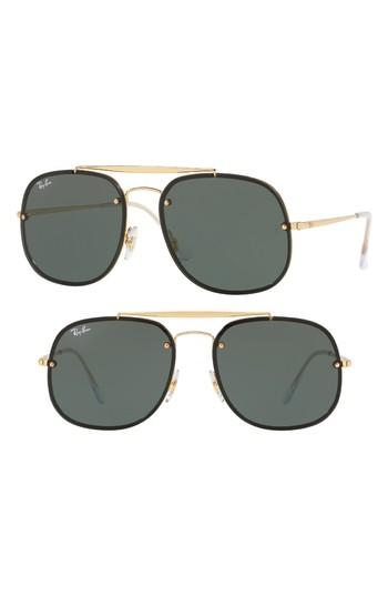 Women's Ray-ban Blaze General 58mm Aviator Sunglasses - Gold