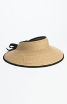 Women's Helen Kaminski 'mita' Packable Raffia Visor - Black