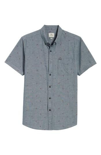 Men's Rip Curl Northern Short Sleeve Shirt - Blue
