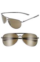 Women's Smith Serpico Slim 2.0 60mm Chromapop Polarized Aviator Sunglasses - Gunmetal/ Grey Polar