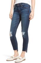 Women's 7 For All Mankind The Ankle Skinny Ripped Step Hem Jeans - Blue