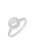 Women's Bony Levy Pave Diamond Halo Round Engagement Ring Setting (nordstrom Exclusive)