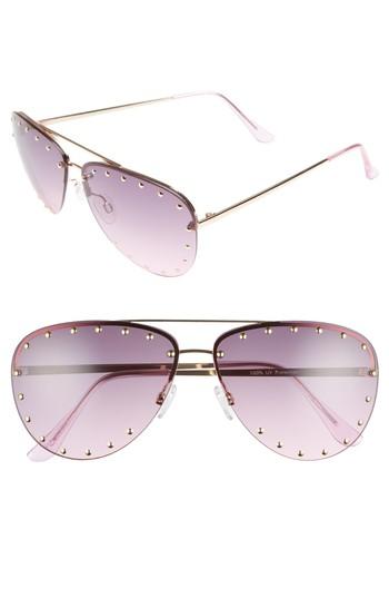 Women's Leith 63mm Studded Aviator Sunglasses -