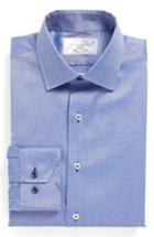 Men's Lorenzo Uomo Trim Fit Solid Dress Shirt .5 32 - Blue