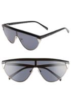 Women's Quay Australia X Elle Ferguson Goldie 48mm Shield Sunglasses - Black/ Smoke