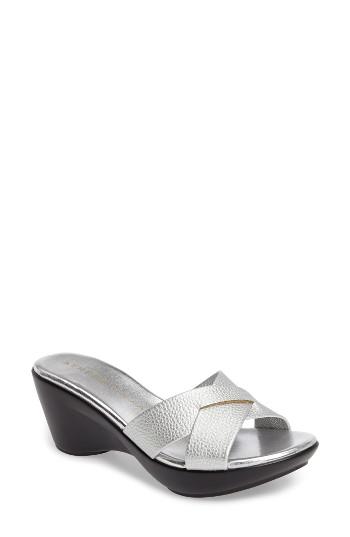 Women's Athena Alexander Verna Wedge Slide M - Metallic