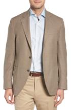 Men's Peter Millar Hyperlight Classic Fit Wool, Silk & Linen Sport Coat R - Brown