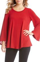Women's Karen Kane Bell Sleeve Swing Sweater - Red
