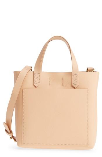 Madewell Small Transport Leather Crossbody - Beige