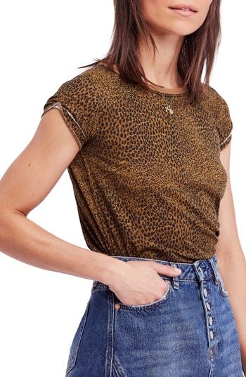 Women's Free People Camo Clare Tee - Brown