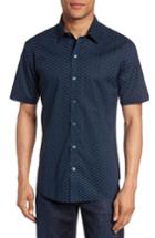 Men's Zachary Prell Print Short Sleeve Sport Shirt - Blue