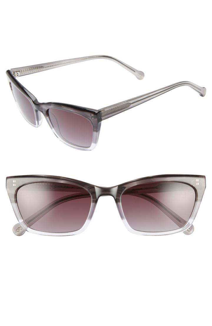 Women's Colors In Optics Briskell 55mm Gradient Cat Eye Sunglasses - Black Fade/ Grey