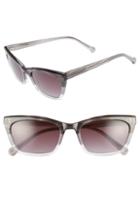 Women's Colors In Optics Briskell 55mm Gradient Cat Eye Sunglasses - Black Fade/ Grey