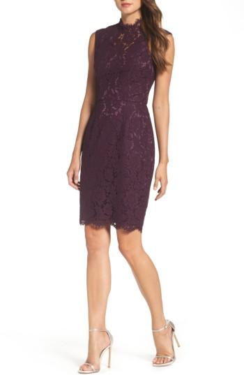 Women's Vince Camuto Open Back Lace Sheath Dress