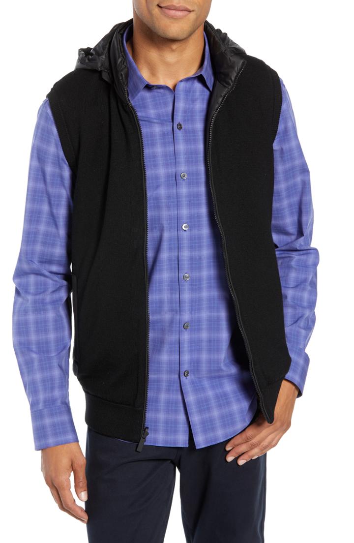 Men's Zachary Prell Horseshoe Reversible Sweater Vest - Black