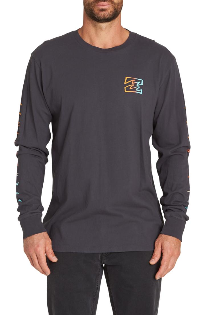 Men's Billabong Oscura Long Sleeve T-shirt, Size - Grey