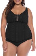 Women's Becca Etc. Color Play Crochet Tankini Top