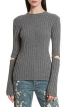 Women's Helmut Lang Re-edition Elbow Cutout Lambswool Sweater - Grey