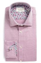 Men's Ted Baker London Lohan Trim Fit Diamond Dress Shirt .5 32/33 - Pink
