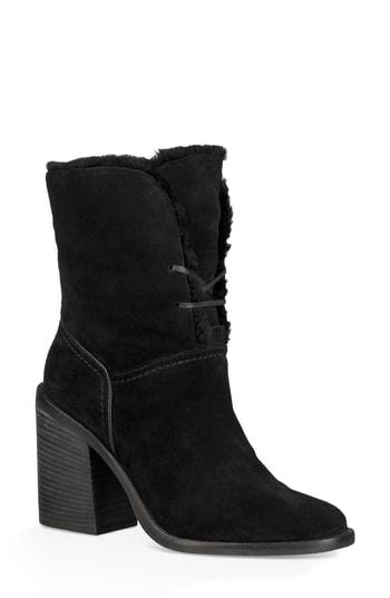 Women's Ugg Jerene Genuine Shearling Boot M - Black