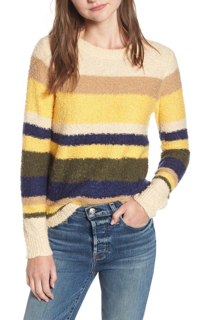 Women's English Factory Multicolored Sweater - Yellow