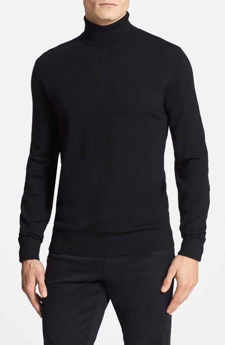 Men's Vince Camuto Merino Wool Turtleneck, Size - Black