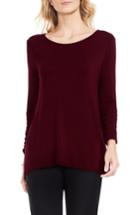 Women's Vince Camuto Ruched Sleeve High/low Top - Red