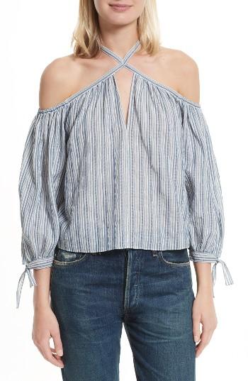 Women's Rebecca Taylor Cold Shoulder Cotton Blouse