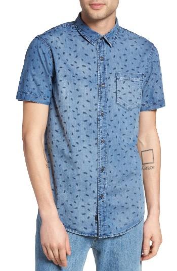 Men's Globe Dion Piper Print Denim Shirt