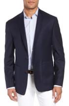 Men's Nordstrom Men's Shop Trim Fit Stretch Wool Travel Blazer R - Blue