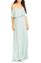 Women's Show Me Your Mumu Caitlin Cold Shoulder Chiffon Gown - Green