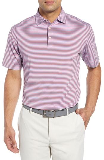 Men's Peter Millar Competition Stripe Performance Polo - Blue