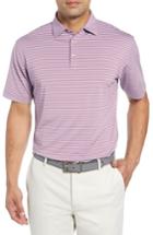Men's Peter Millar Competition Stripe Performance Polo - Blue