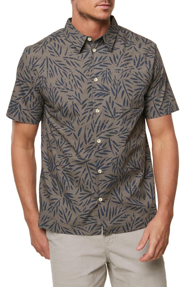 Men's Jack O'neill Palms Away Fit Sport Shirt, Size Medium - Grey