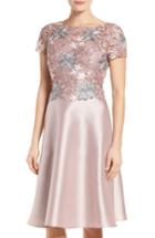 Women's Adrianna Papell Guipure Lace & Mikado Dress