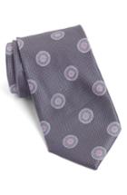 Men's Nordstrom Men's Shop Circular Medallion Silk Tie, Size - Grey