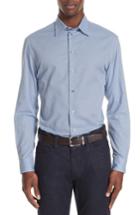 Men's Emporio Armani Regular Fit Geometric Sport Shirt - Blue