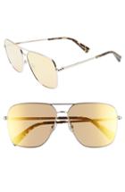 Women's Rebecca Minkoff Stevie3 61mm Aviator Sunglasses - Palladium