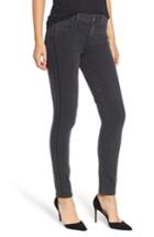 Women's Paige Transcend - Verdugo Tuxedo Stripe Ankle Skinny Jeans - Black