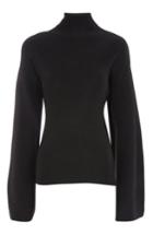 Women's Topshop Boutique Twist Back Sweater Us (fits Like 0) - Black