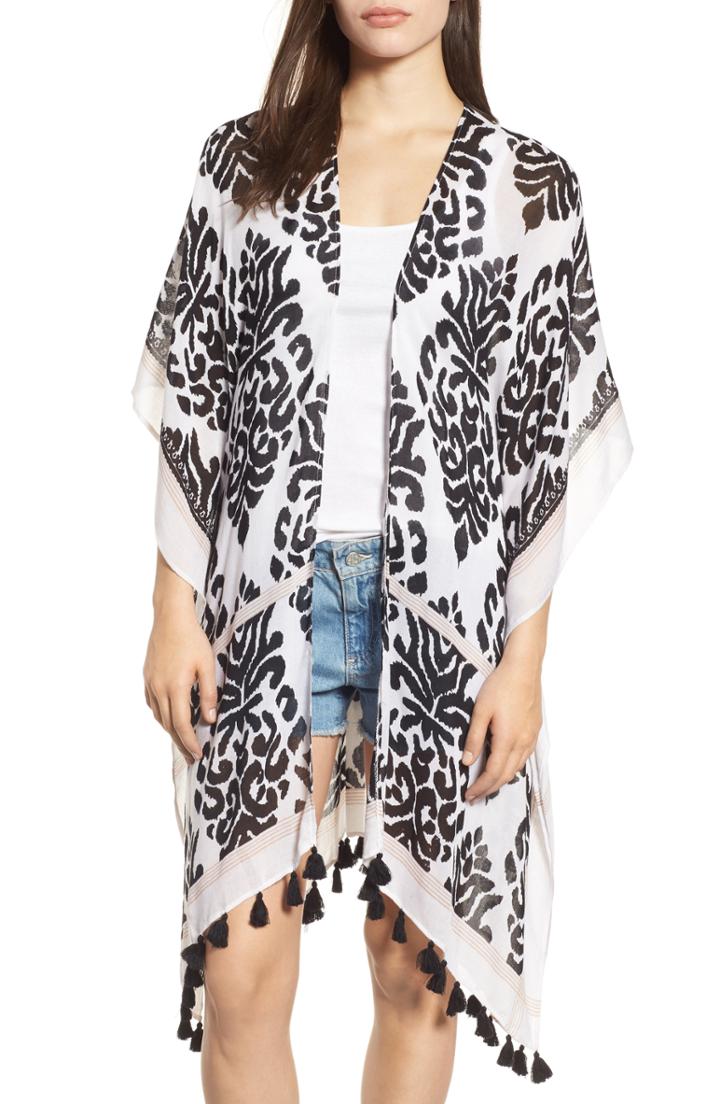 Women's Nordstrom Fringed Swim Cover-up, Size - Ivory