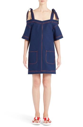 Women's Msgm Tie Sleeve Shift Dress